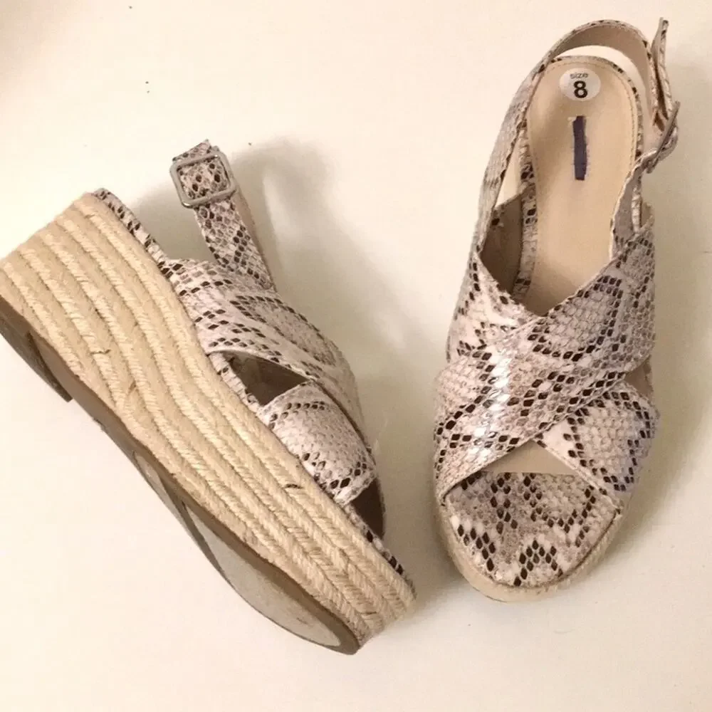 Bar||| BIANKA platform wedges espadrilles sz 8 EUC